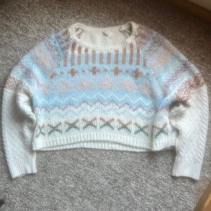 Anthropologie knit cropped sweater